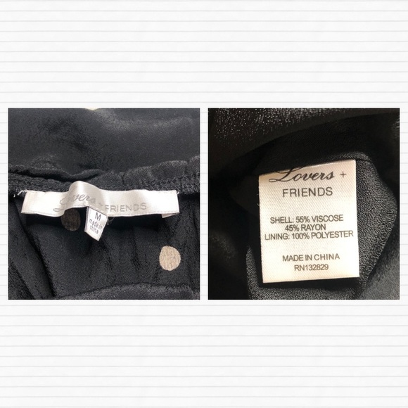 LOVERS + FRIENDS New Black Polka Dot Ruffle Trim Dress - Picture 9 of 11